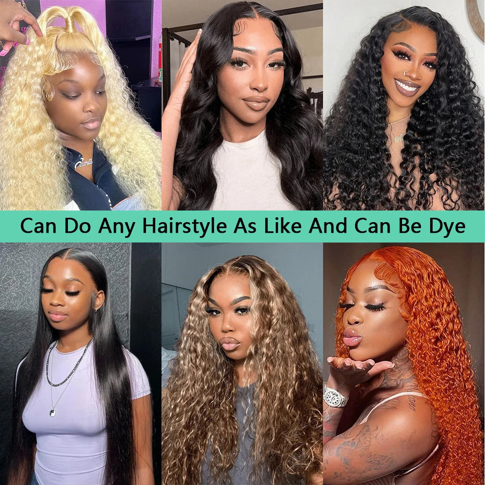 6X4 Water Wave Glueless Wig Human Hair Ready To Wear Lace Closure Glueless Wigs Human Hair Pre-Cut 30 Inch Brazilian Human Hair