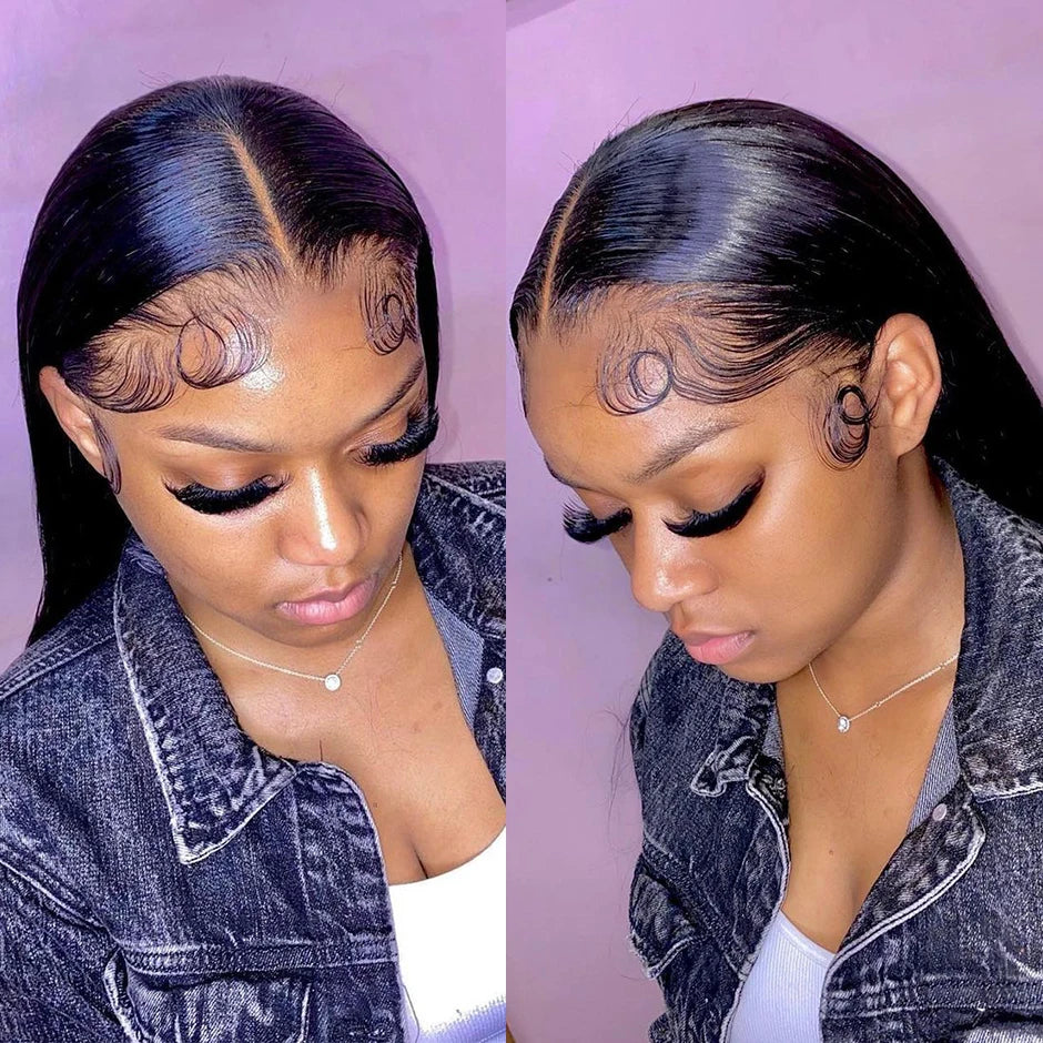 32 Inch Glueless Human Hair Wig Ready To Wear 13X4 Brazilian Straight HD Lace Front 100 Percent Human Hair Wigs
