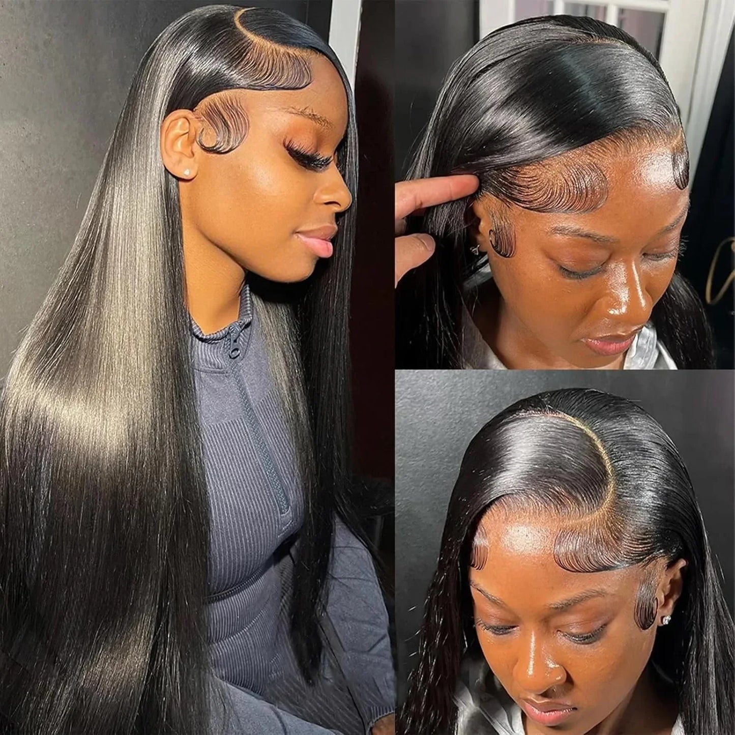 32 Inch Glueless Human Hair Wig Ready To Wear 13X4 Brazilian Straight HD Lace Front 100 Percent Human Hair Wigs