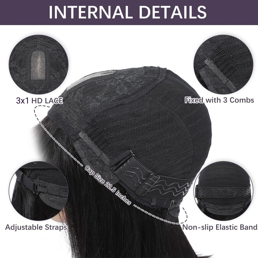 Glueless 3x1 Bob Wig Human Hair Ready To Wear And Go Short Straight Machine Made Bob Wig With Bangs Brazilian For Black Women